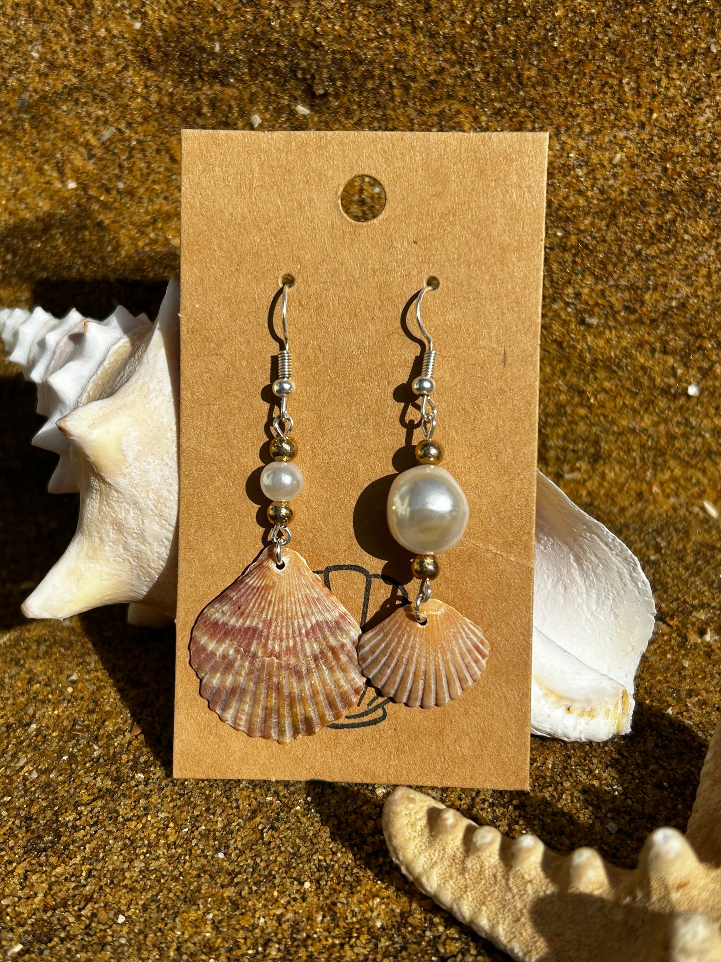 Oceans Rainbow Earrings - Red and Orange