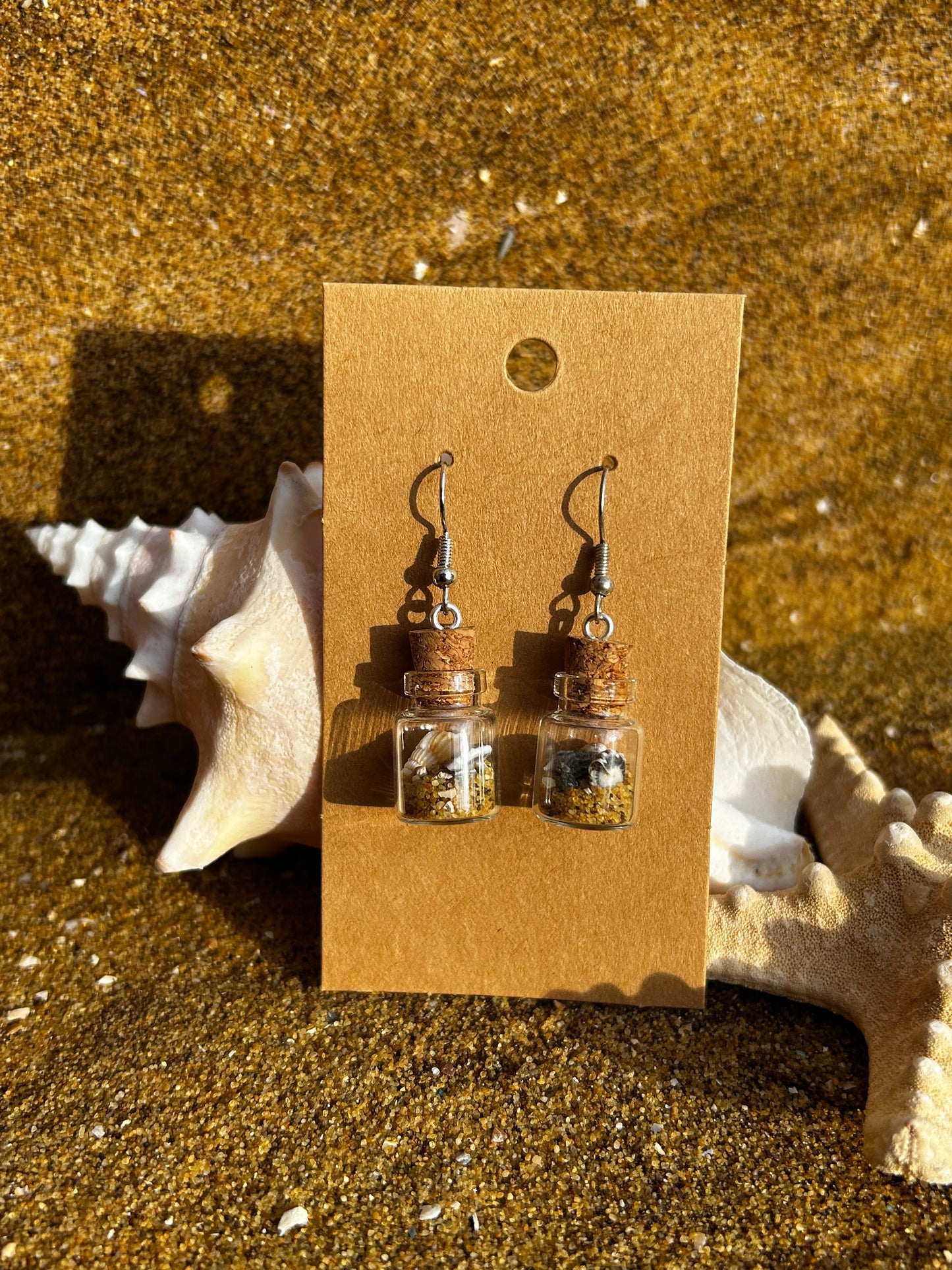 Sandy Beach - Small Jar Earrings