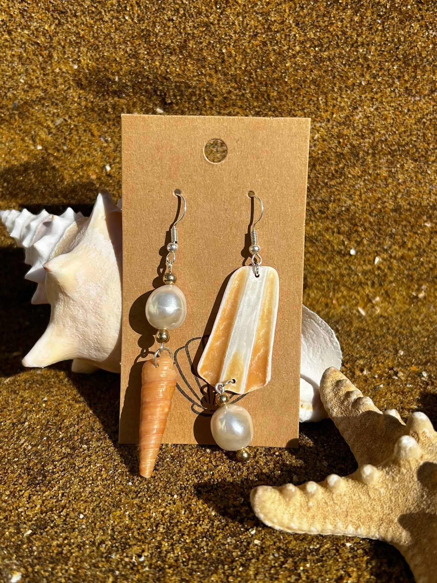 Oceans Rainbow Earrings - Orange