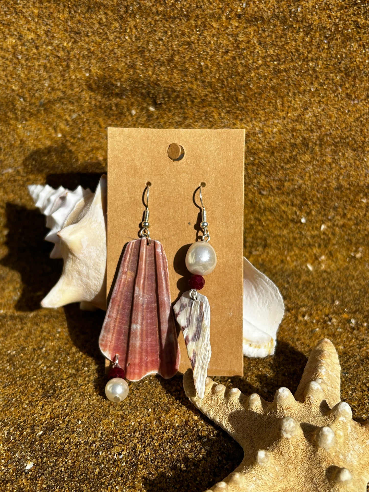Oceans Rainbow Earrings - Red