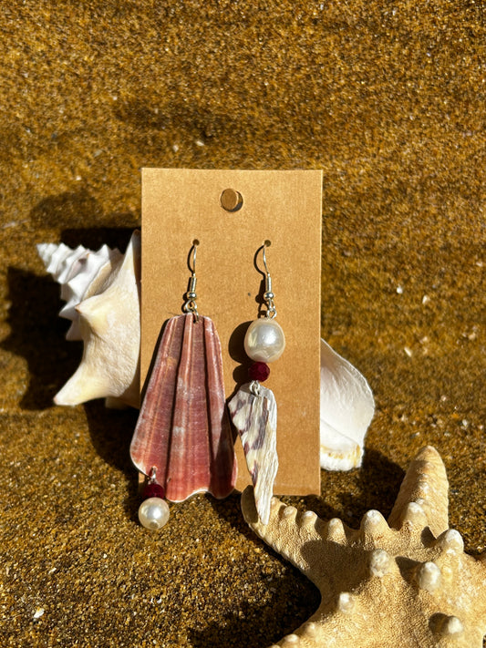 Oceans Rainbow Earrings - Red